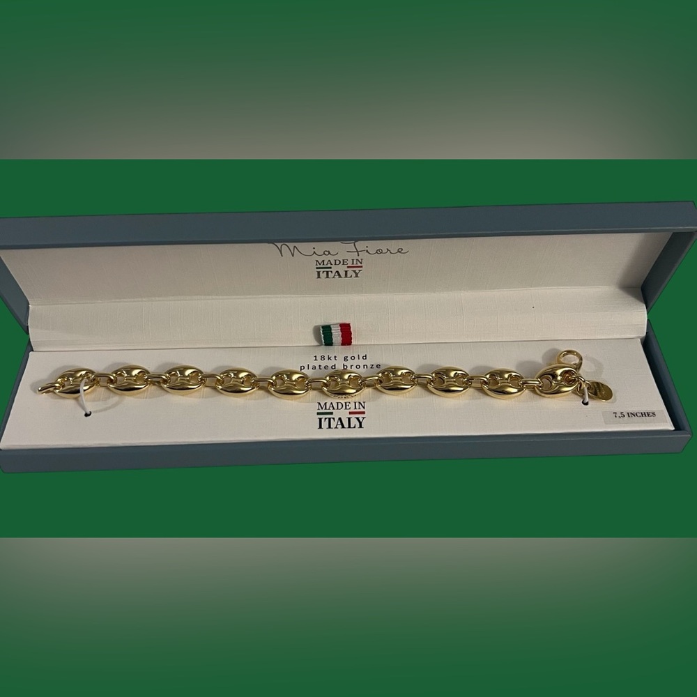 Mia Fiore 18K Gold Plated Bronze Bracelet New in Box - Picture 2 of 16